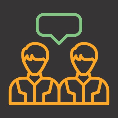 Sohbet baloncuğu olan insanların vektör illüstrasyonu 