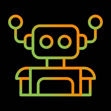 robot. Web simgesi basit illüstrasyon 
