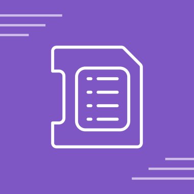 Sd Card web simgesi, basit vektör illüstrasyonu