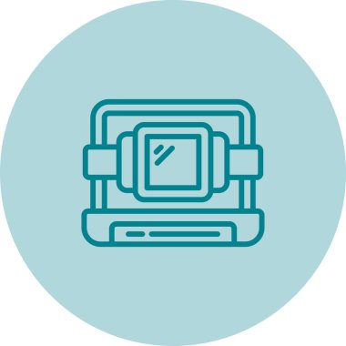 dizüstü bilgisayar web simgesi, basit illüstrasyon