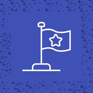 Bayrak. Web simgesi basit illüstrasyon