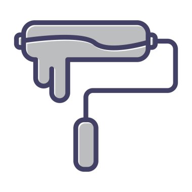 Boya silindiri tasviri. Onarım ve inşaat aracı