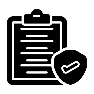  Gizlilik Politikası ikonu vektör illüstrasyonu