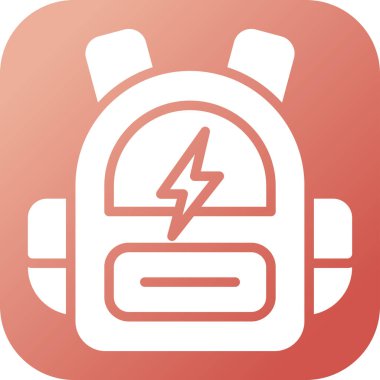 Akıllı sırt çantası. Web simgesi basit tasarım