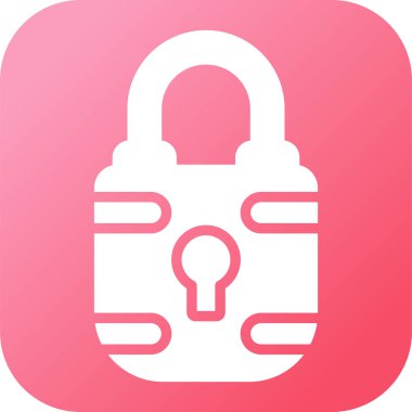 Kilit. Web simgesi basit illüstrasyon 