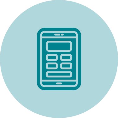 Mobil Tasarım Web simgesi, basit illüstrasyon