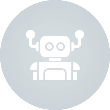 robot. Web simgesi basit illüstrasyon 