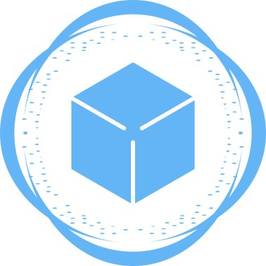 küp web simgesi vektör illüstrasyonu