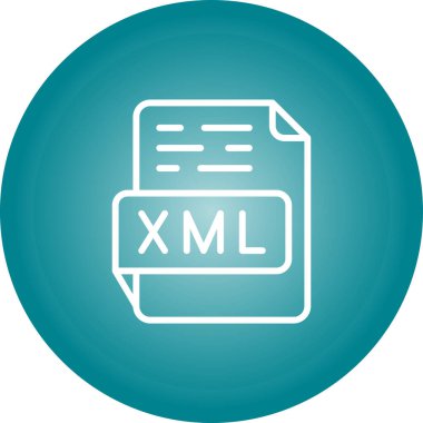 xml dosya biçimi simgesi, vektör illüstrasyonu 
