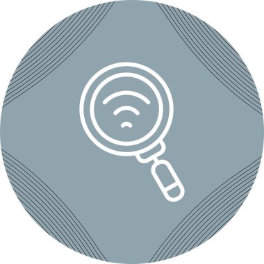 Kablosuz ağ analizcisi araması. Web simgesi basit illüstrasyon