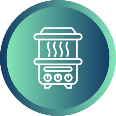 Steamer simgesinin basit vektör illüstrasyonu