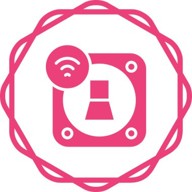 Akıllı Işık Anahtarı Simgesi, Renkli Vektör İllüstrasyonu