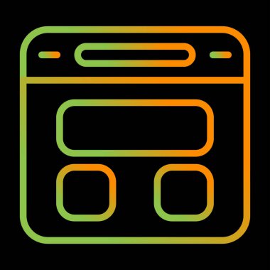 Web tarayıcı simgesi, vektör illüstrasyonu basit tasarım