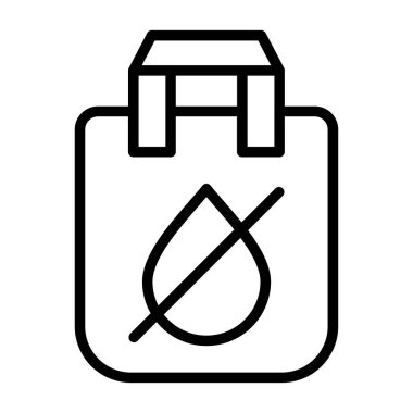 Vektör illüstrasyon simgesi Su geçirmez çanta