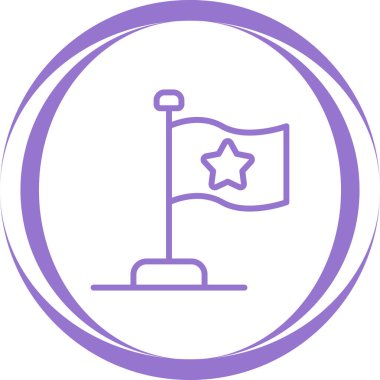 bayrak web simgesi, vektör illüstrasyonu