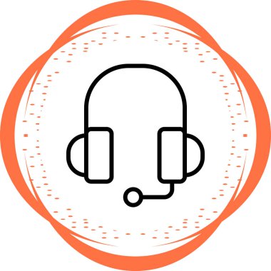 Kulaklık. vektör simgesi basit resimleme         