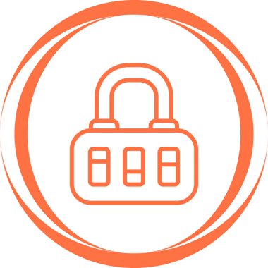 Kapalı kilit simgesi. Vektör çizimi. Düz tasarım. 