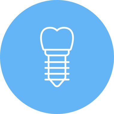 İmplant web simgesi, basit vektör illüstrasyonu