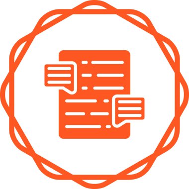 Yorum belgesi. Web simgesi basit illüstrasyon