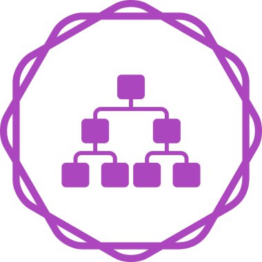 Karar ağaçları. Web simgesi basit illüstrasyon