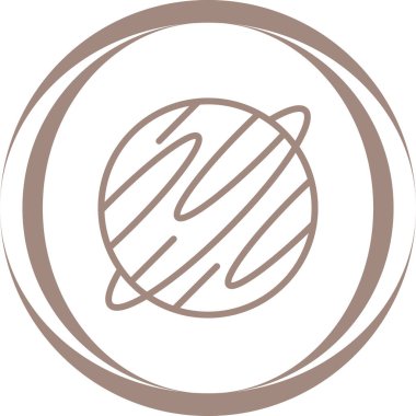 Satürn. Web simgesi basit tasarım
