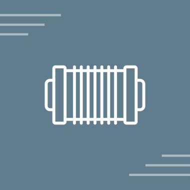 Kablo Spool Roller ikon vektör çizimi 