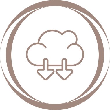 Bulut. Web simgesi basit illüstrasyon