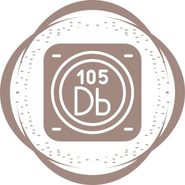 Kimyasal Element Web simgesi vektör çizimi