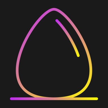 Yumurta simgesi tasarımının vektör çizimi