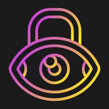 Kilit. Web simgesi basit illüstrasyon 