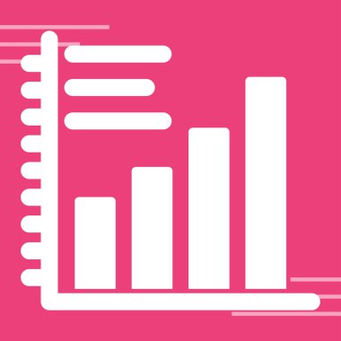 Çubuk Grafik simgesi, vektör illüstrasyonu basit tasarım