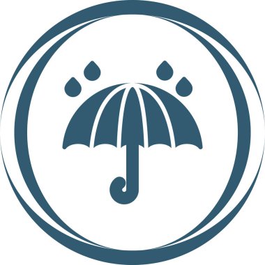 şemsiye ağ simgesi, vektör illüstrasyonu