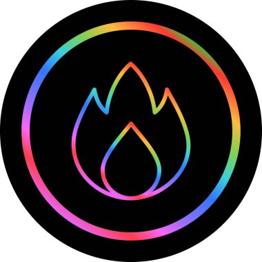 Alevler. Web simgesi basit illüstrasyon 