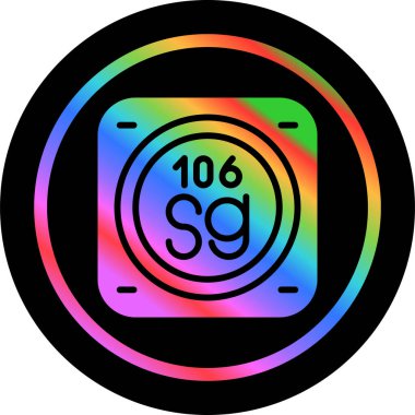 Kimyasal Element Web simgesi vektör çizimi