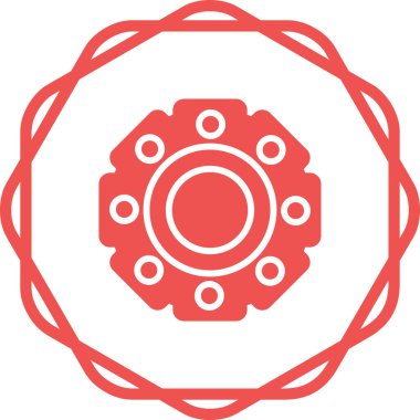 Nut Ayırılmış Simgesini Kilitle, Beyaz Arkaplanda Fındık Simgesini Vidala 