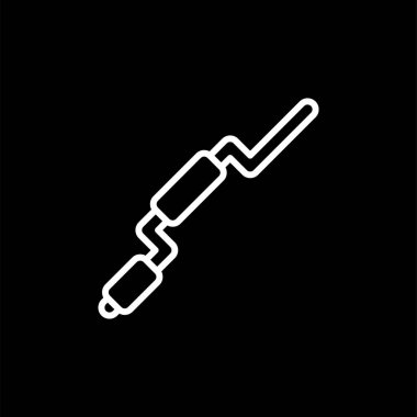 Matkap logosu. Vektör illüstrasyonu
