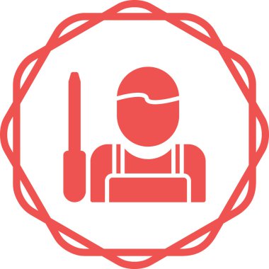 Handyman simgesinin vektör illüstrasyonu 