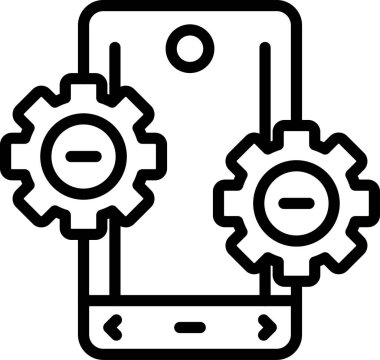 akıllı telefon web simgesi vektör çizimi 