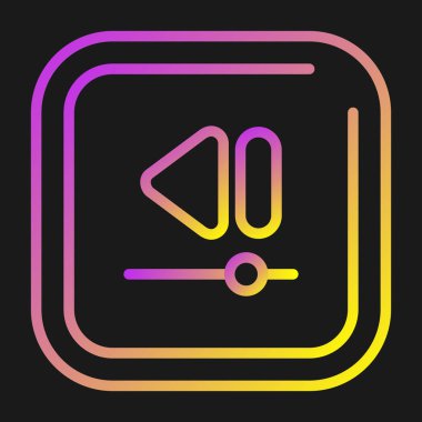 vektör illüstrasyonu, görüntü geri sarma düğmesi simgesi