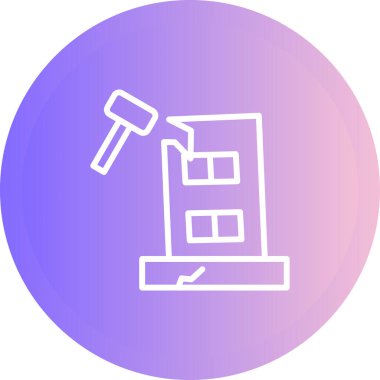 Endüstri kesintisi. Web simgesi basit illüstrasyon