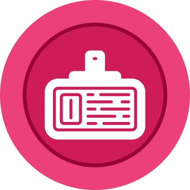 Kimlik kartı belgesi simgesi, vektör illüstrasyonu 