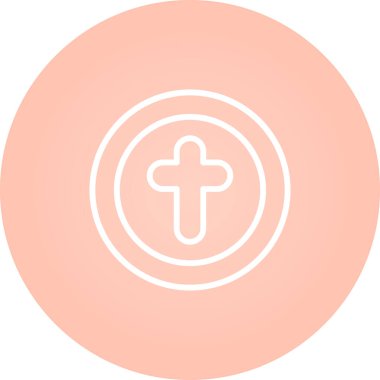 güzel kilise çapraz çizgi vektör simgesi