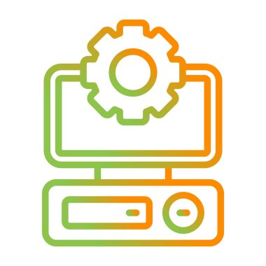 Bakım simgesi, servis aracı simgesi, vektör illüstrasyonu