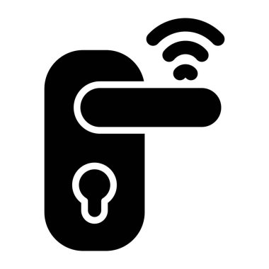 Eşsiz kablosuz anahtar kapı kilidi vektör çizgisi simgesi