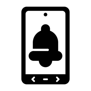 Bilgilendirme zili. Web simgesi basit illüstrasyon