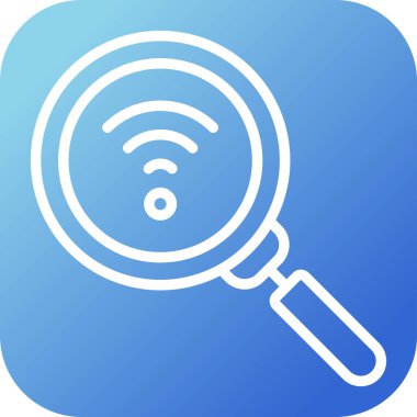 Ağ Keşfi Basit Simgesi Beyaz Arkaplanda İzole Edildi 