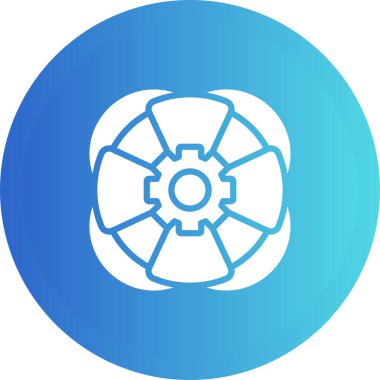 Yaşam Halkası. Web simgesi basit illüstrasyon