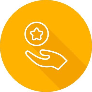 Yıldız simgesinin vektör illüstrasyonu