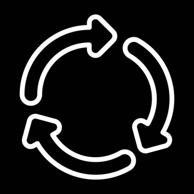 Geri dönüşüm sembolü. Web simgesi basit tasarım