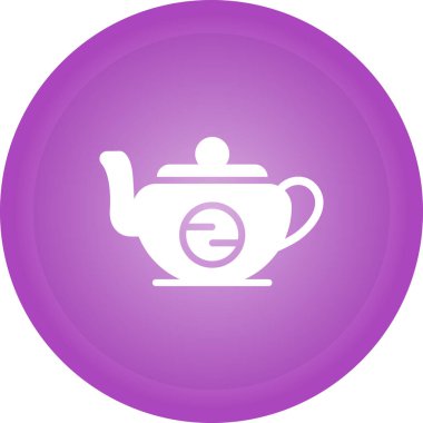 Çaydanlık ağ simgesinin vektör illüstrasyonu